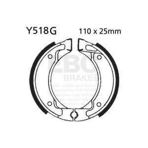 Sada brzdových čelistí EBC drážkovaný včetně pružin