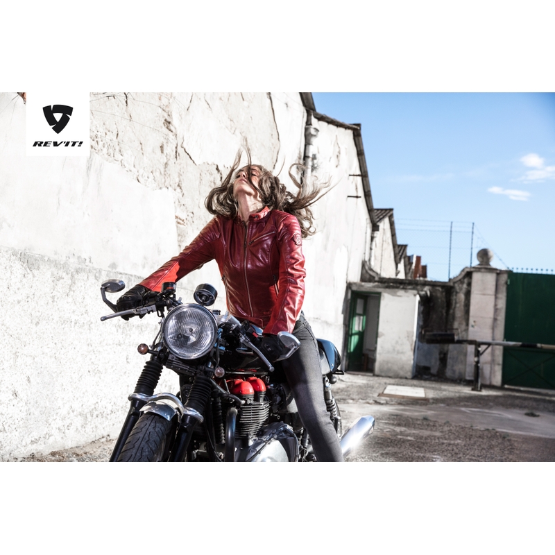 Dámská moto bunda Revit Clare červená