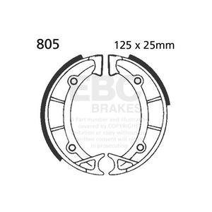 Sada brzdových čelistí EBC neobsahuje pružiny