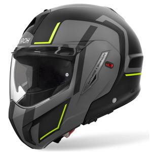 Airoh Mathisse 2 Genius flip-up motorhelm mat geel