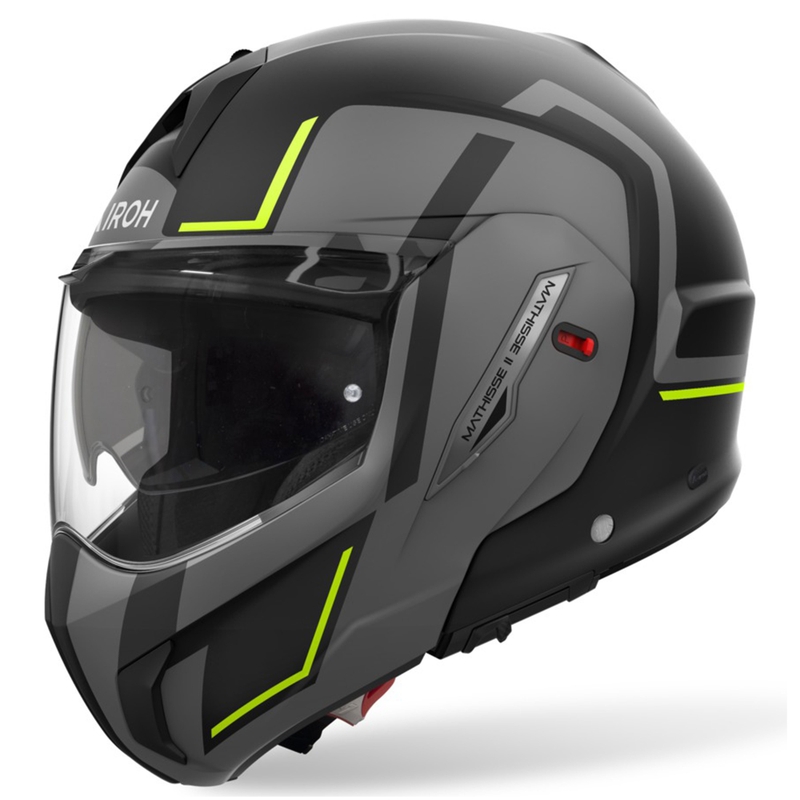 Airoh Mathisse 2 Genius flip-up motorhelm mat geel