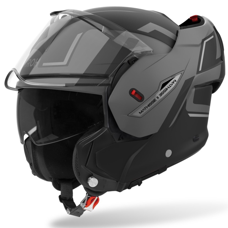 Airoh Mathisse 2 Genius flip-up motorhelm mat grijs