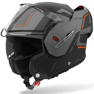 Airoh Mathisse 2 Genius flip-up motorhelm mat oranje