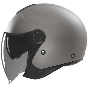Open face motorhelm NOX N182 mat titanium