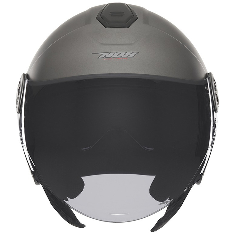 Open face motorhelm NOX N182 mat titanium