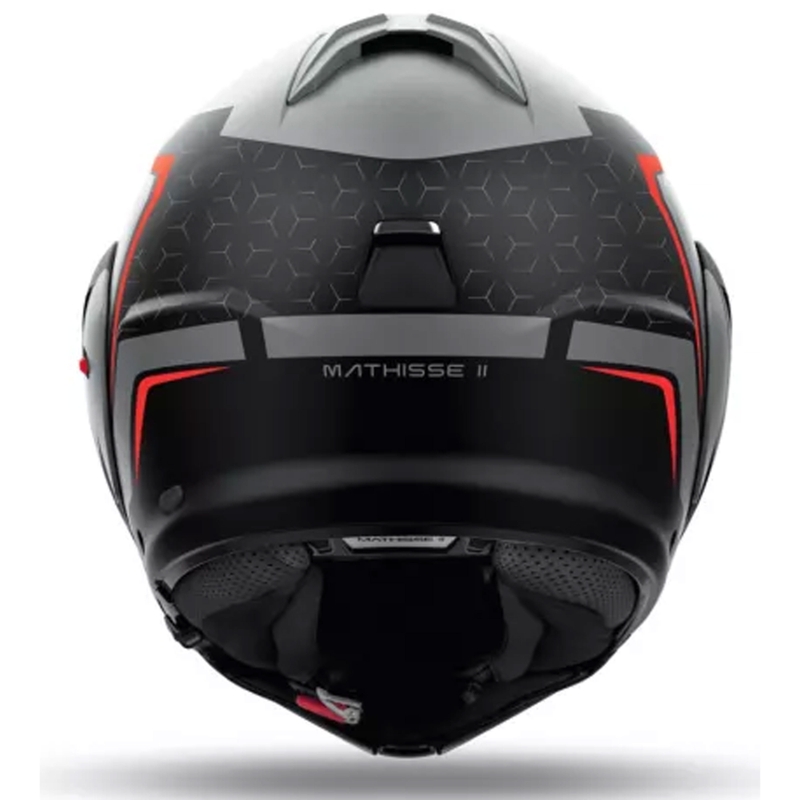 Airoh Mathisse 2 Magnet flip-up motorhelm mat grijs-zwart-rood