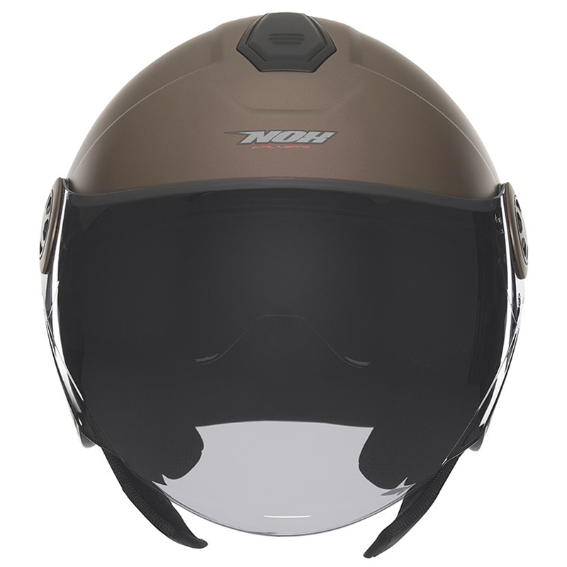 Open face motorhelm NOX N182 mat brons