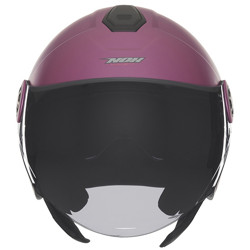 Open face motorhelm NOX N182 mat roze