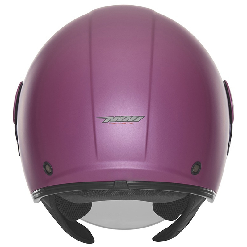 Open face motorhelm NOX N182 mat roze
