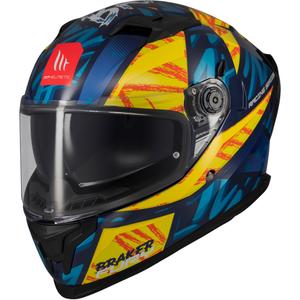 Integraal motorhelm MT Braker SV Fury blauw-geel