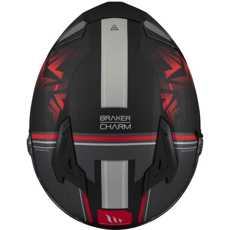 Integraal motorhelm MT Braker SV Charm mat zwart-rood