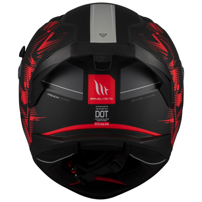 Integraal motorhelm MT Braker SV Charm mat zwart-rood