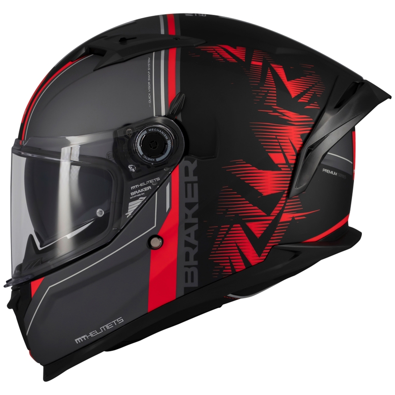 Integraal motorhelm MT Braker SV Charm mat zwart-rood
