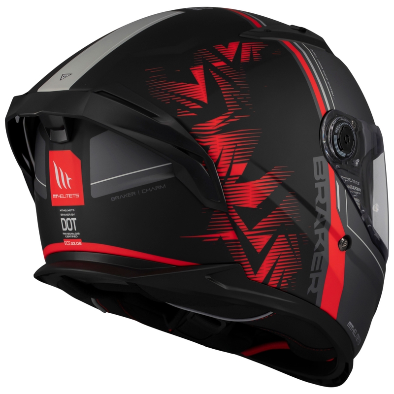 Integraal motorhelm MT Braker SV Charm mat zwart-rood