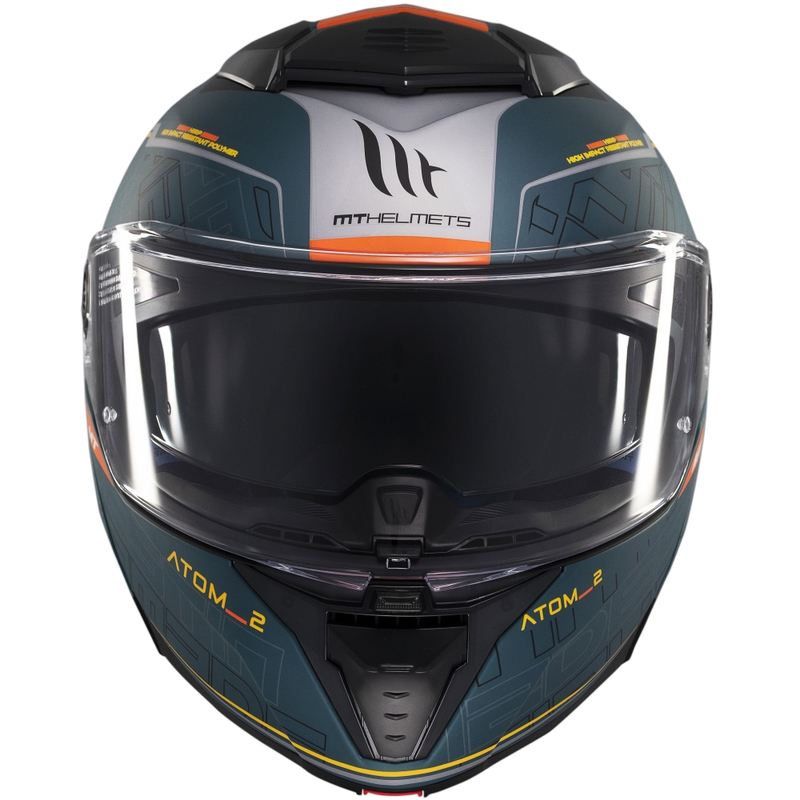 Flip-up motorhelm MT Atom 2 SV Destiny mat groen-zwart