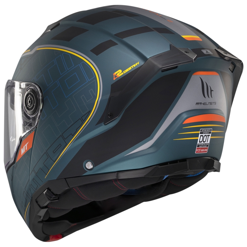 Flip-up motorhelm MT Atom 2 SV Destiny mat groen-zwart