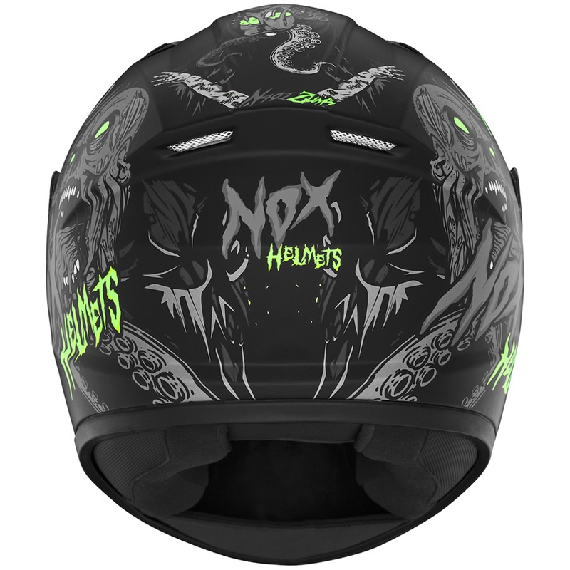 Kinder integraal motorhelm NOX N731 ZUMBI mat zwart-groen