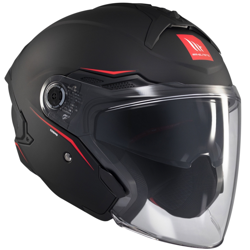 Open helm MT Cosmo SV matzwart
