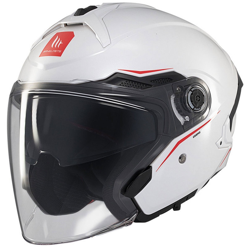 Open helm MT Cosmo SV glanzend wit