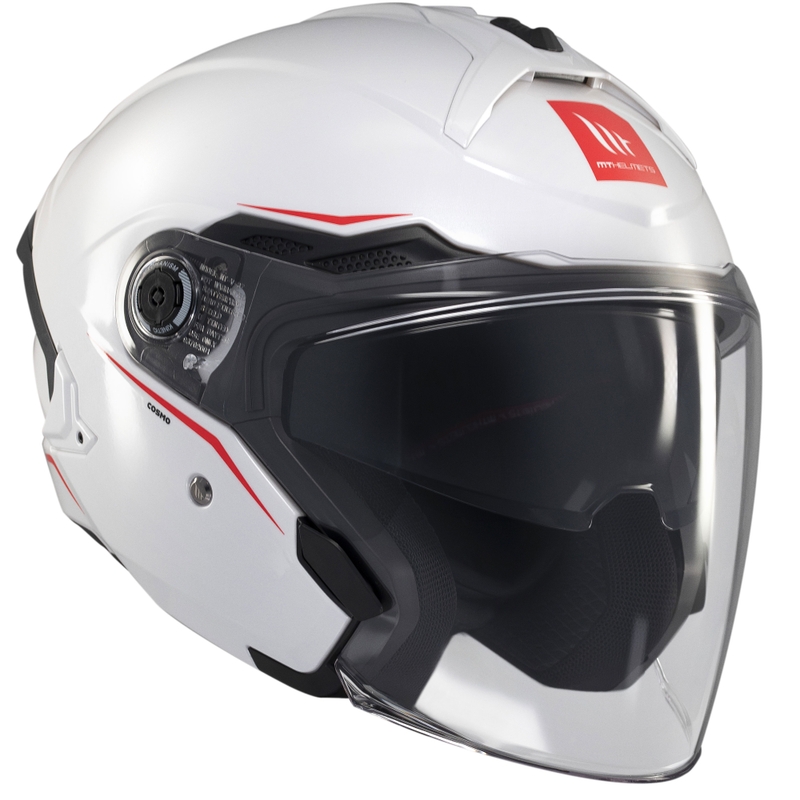 Open helm MT Cosmo SV glanzend wit