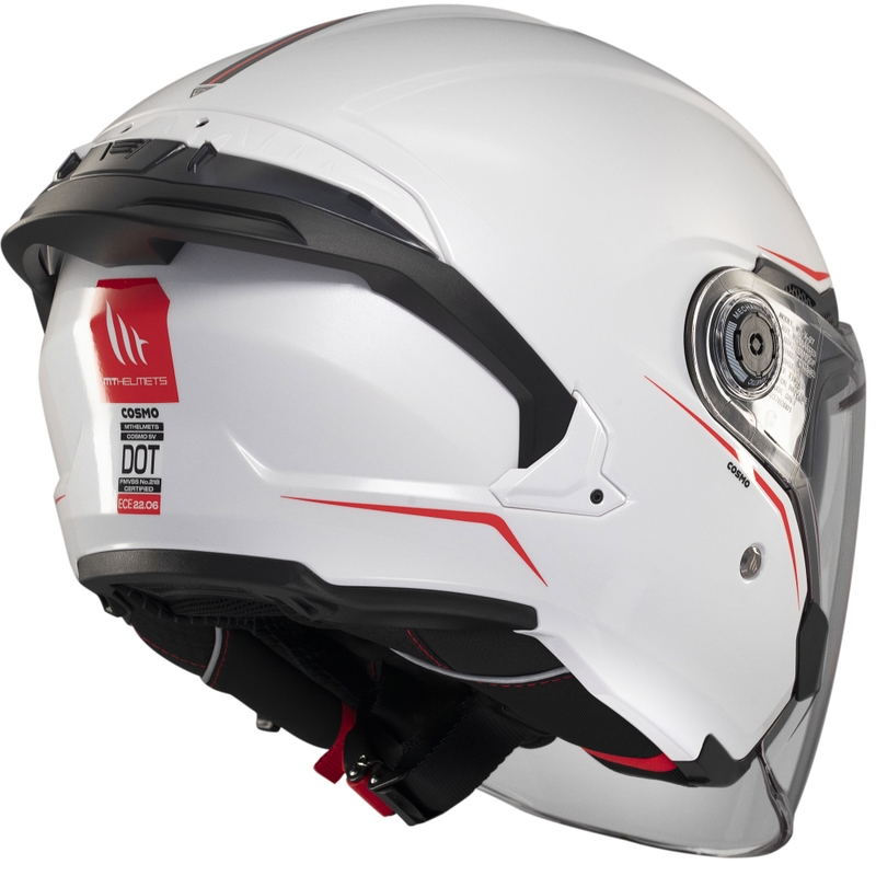 Open helm MT Cosmo SV glanzend wit