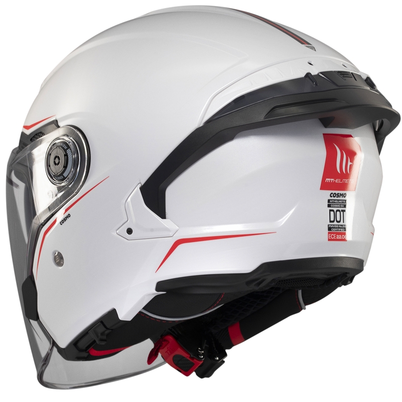 Open helm MT Cosmo SV glanzend wit