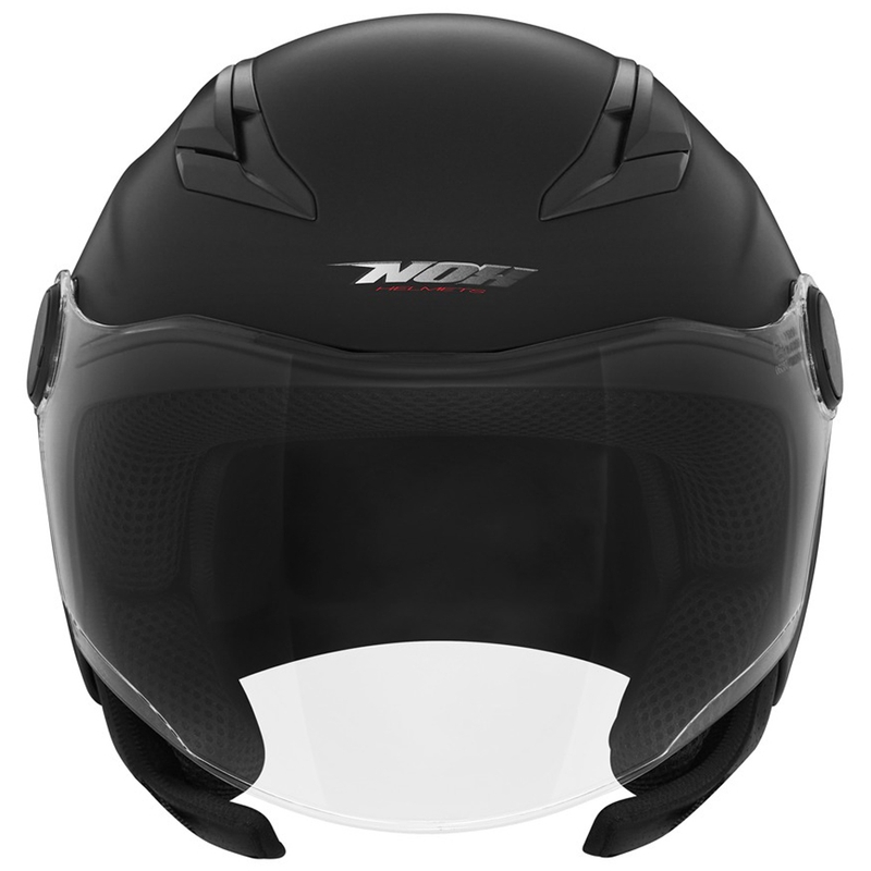 Kinder open-face motorhelm NOX N710 mat zwart