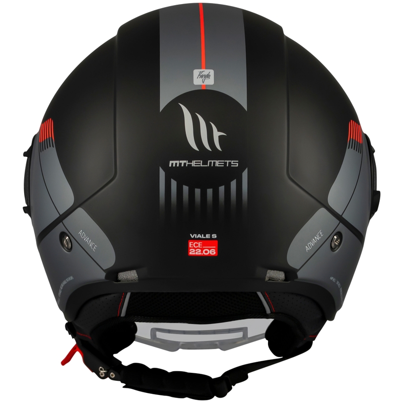 Open face motorhelm MT Viale SV S Advance mat zwart-grijs