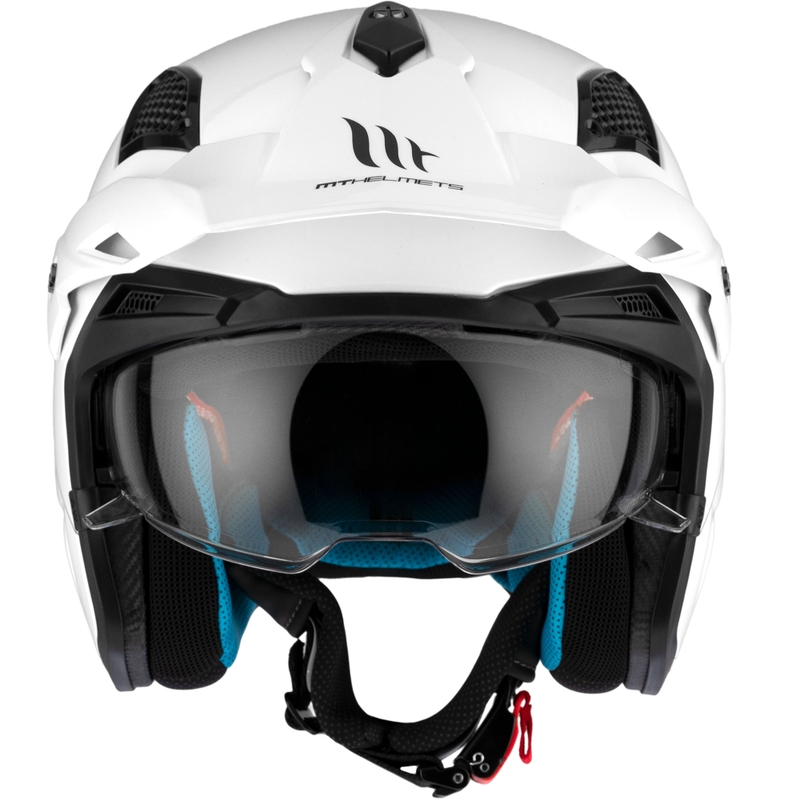 Open face trial motorhelm MT District SV Solid wit