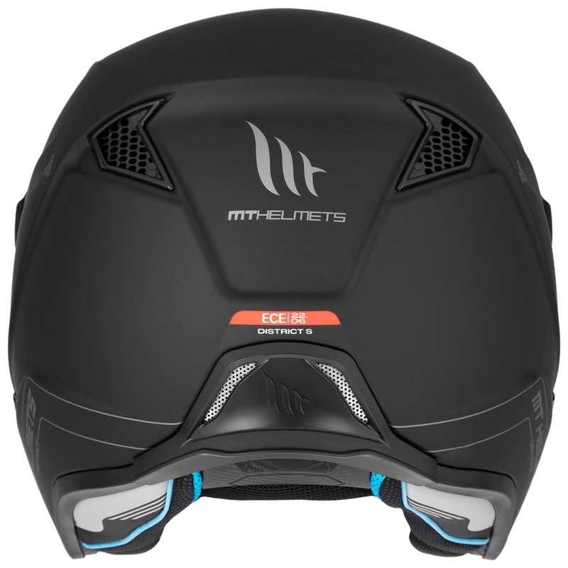 MT District SV Solid Open Face Trial Motorhelm Mat Zwart