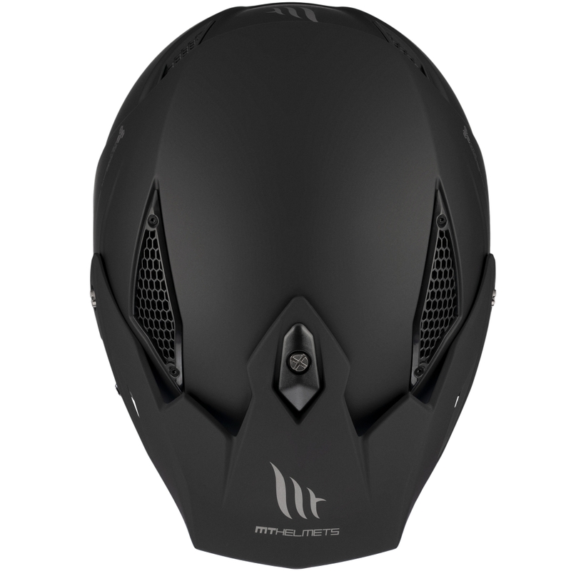 MT District SV Solid Open Face Trial Motorhelm Mat Zwart