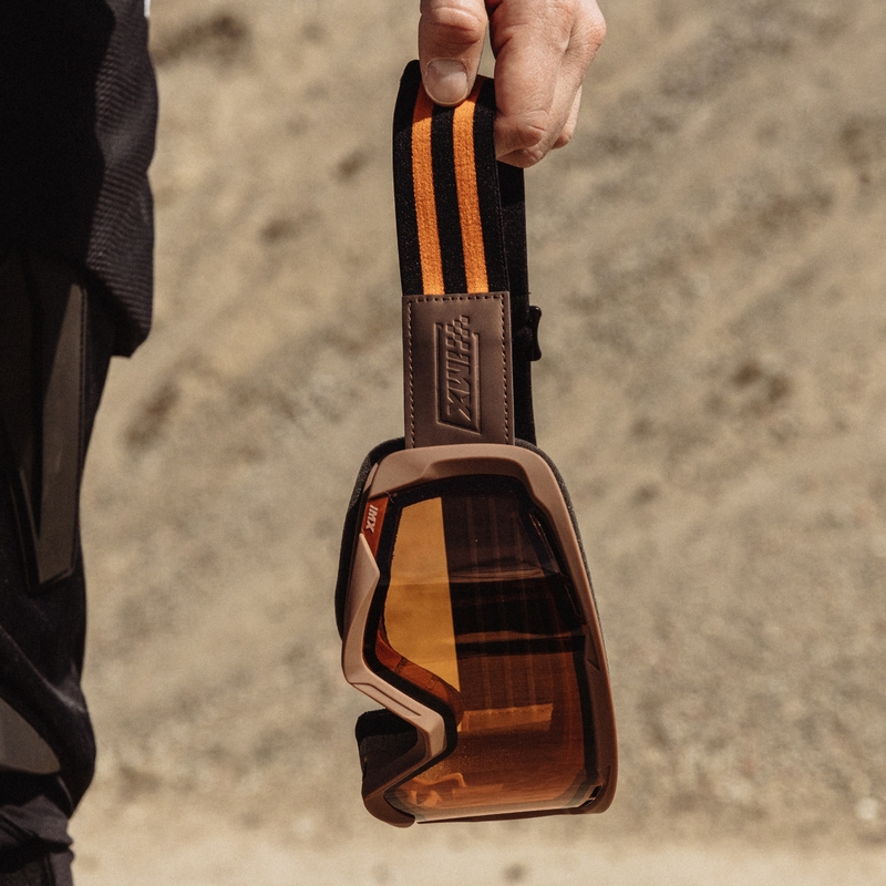 Motocrossbril iMX Endurance Roestbruin-oranje met oranje plexiglas