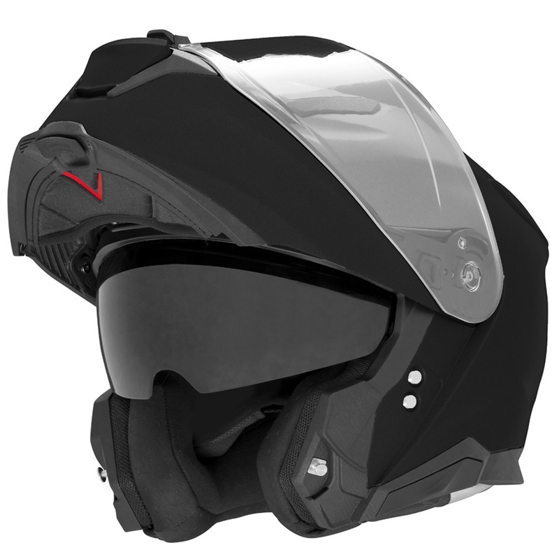 Opklapbare motorhelm NOX N967 glanzend zwart