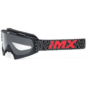 Motocrossbril iMX Mud zwart-grijs-rood met helder plexiglas