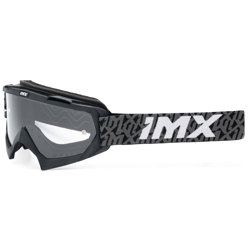 Motocrossbril iMX Mud zwart-grijs-wit met helder plexiglas