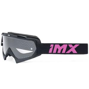 Motocrossbril iMX Mud zwart-roze met helder plexiglas