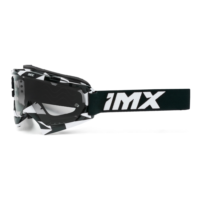 Motocrossbril iMX Mud wit-zwart met helder plexiglas