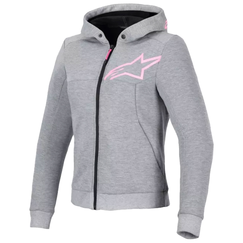Alpinestars Stella Chrome V2 Sport dames motorjack grijs-roze