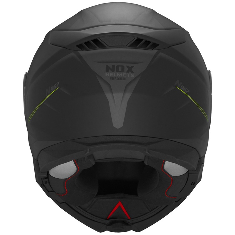 Opklapbare motorhelm NOX N967 Synchro matzwart-fluorgeel