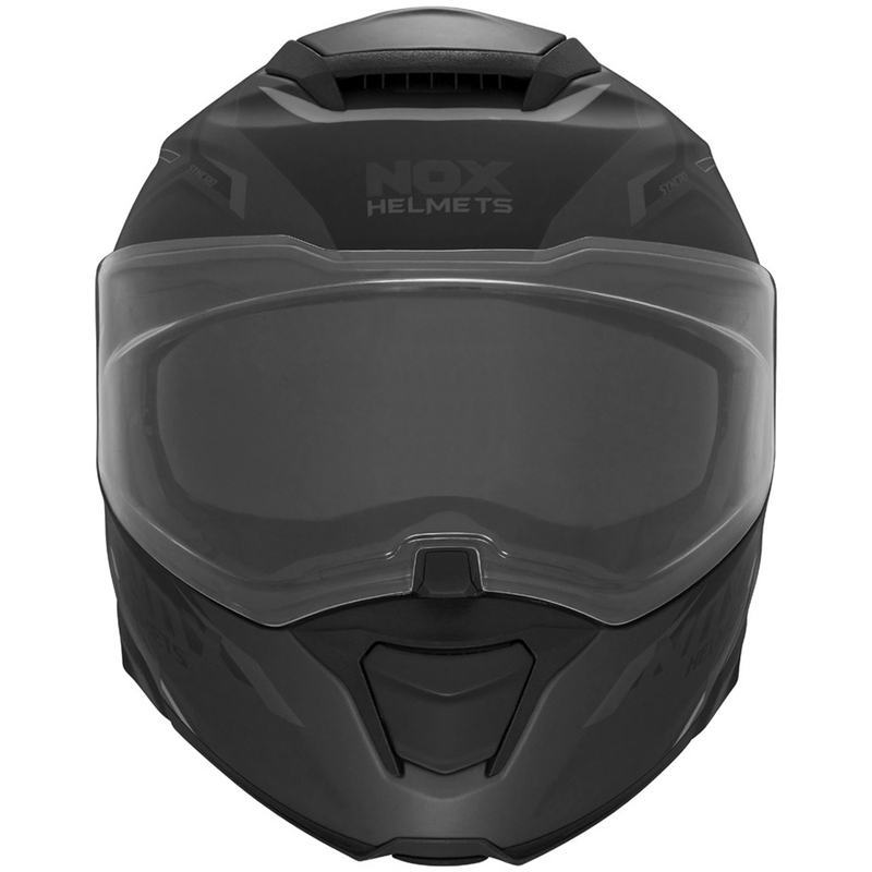 Opklapbare motorhelm NOX N967 Synchro matzwart-grijs