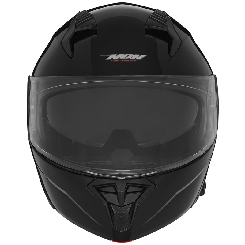 Flip-up motorhelm NOX N968 glanzend zwart