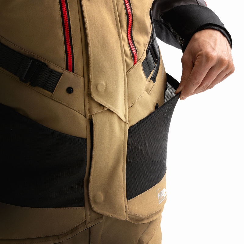 Rebelhorn Hardy 3.0 beige-grijs-rode motorjas