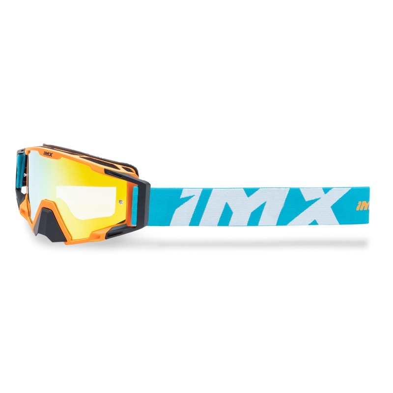 Motocrossbril iMX Sand oranje-blauw-wit met iridium plexiglas