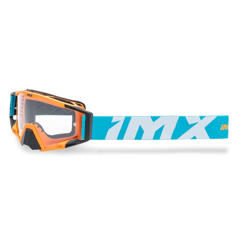 Motocrossbril iMX Sand oranje-blauw-wit met iridium plexiglas