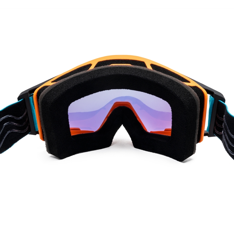 Motocrossbril iMX Sand oranje-blauw-wit met iridium plexiglas