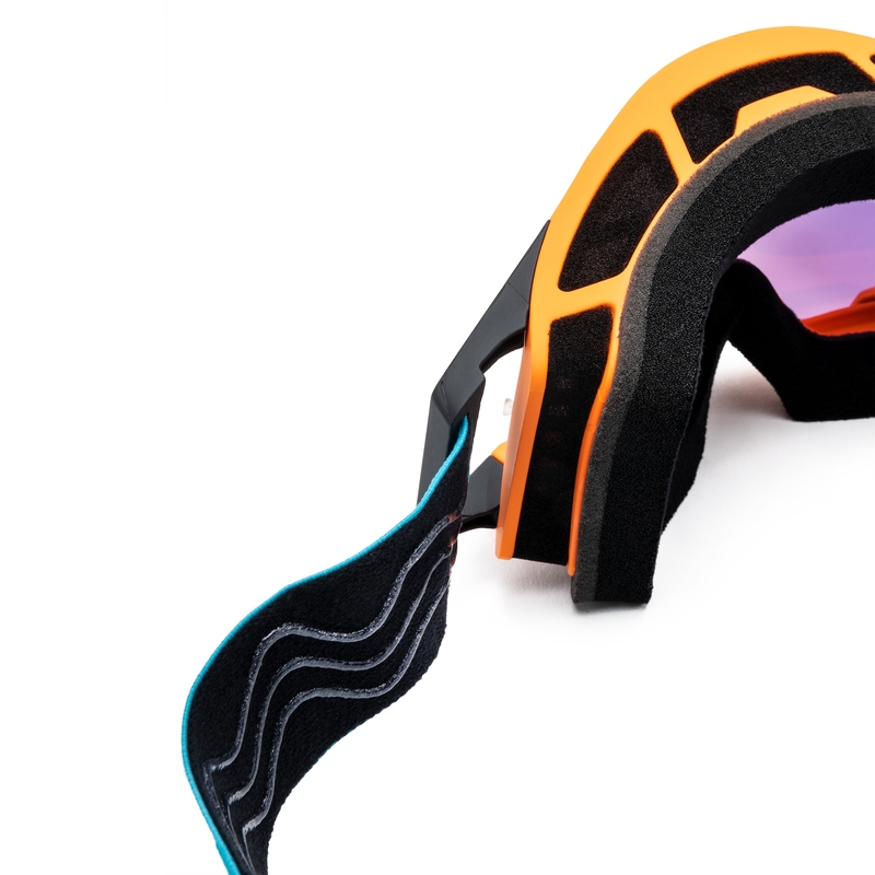 Motocrossbril iMX Sand oranje-blauw-wit met iridium plexiglas
