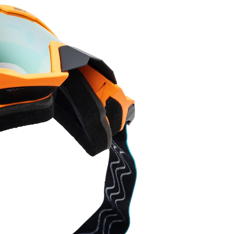 Motocrossbril iMX Sand oranje-blauw-wit met iridium plexiglas
