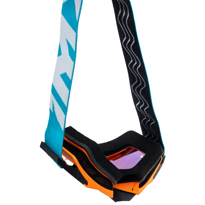 Motocrossbril iMX Sand oranje-blauw-wit met iridium plexiglas