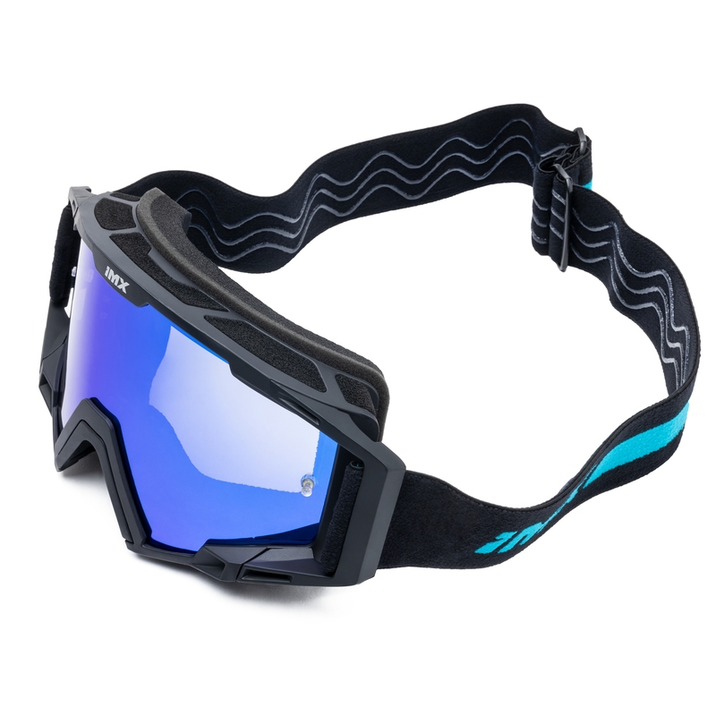 Motocrossbril iMX Sand zwart-blauw met blauw iridium plexiglas