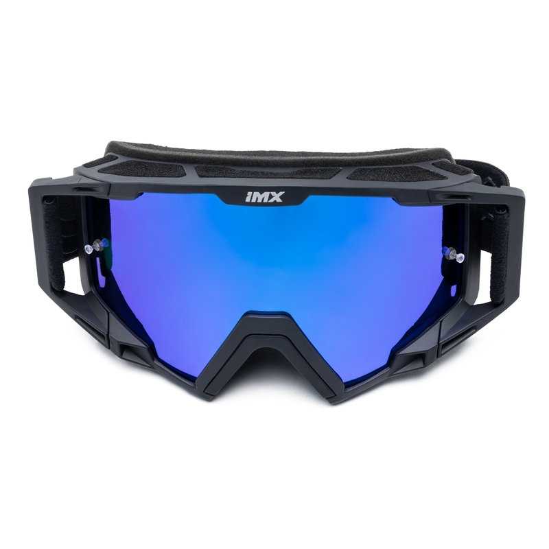 Motocrossbril iMX Sand zwart-blauw met blauw iridium plexiglas